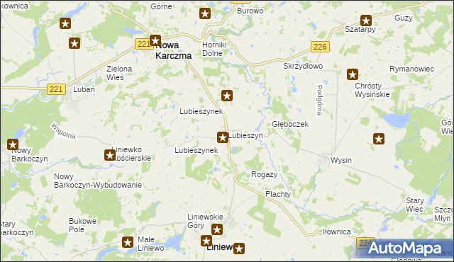 mapa Lubieszyn, Lubieszyn na mapie Targeo