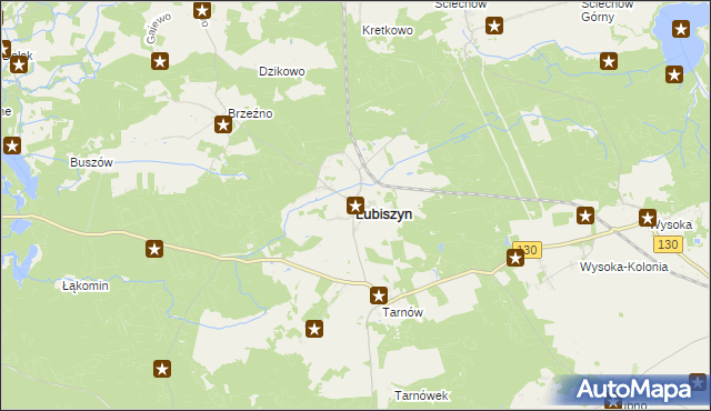 mapa Lubiszyn, Lubiszyn na mapie Targeo