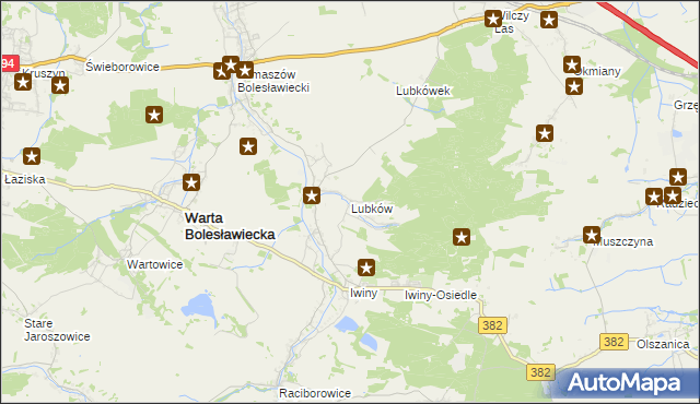 mapa Lubków, Lubków na mapie Targeo