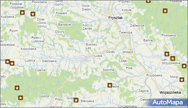 mapa Lubla, Lubla na mapie Targeo