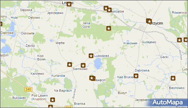 mapa Lubodzież, Lubodzież na mapie Targeo