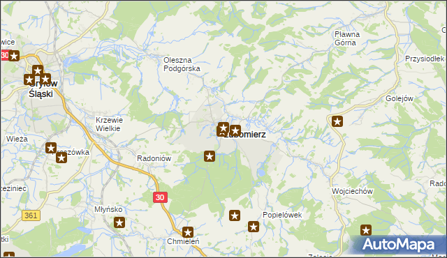 mapa Lubomierz powiat lwówecki, Lubomierz powiat lwówecki na mapie Targeo