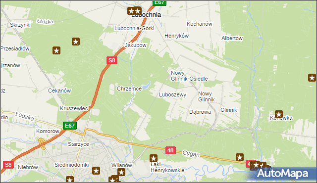 mapa Luboszewy, Luboszewy na mapie Targeo