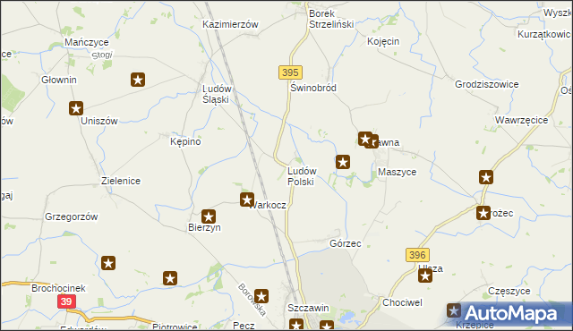 mapa Ludów Polski, Ludów Polski na mapie Targeo