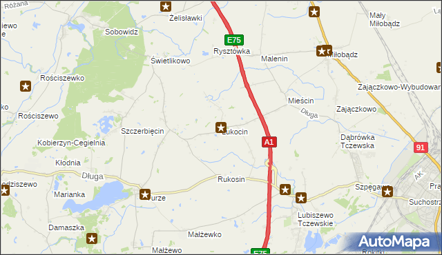 mapa Łukocin, Łukocin na mapie Targeo
