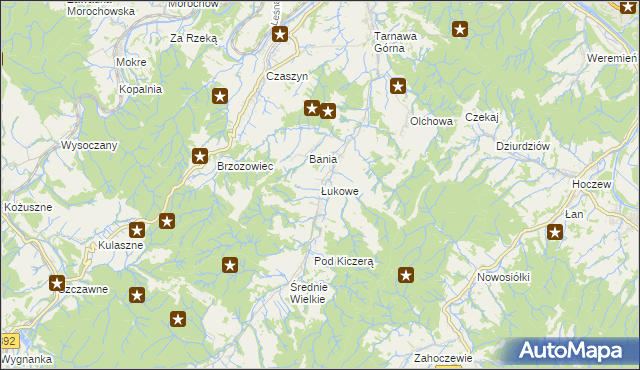 mapa Łukowe, Łukowe na mapie Targeo