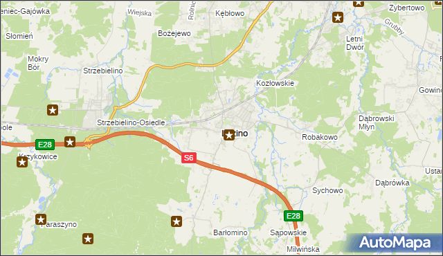 mapa Luzino, Luzino na mapie Targeo