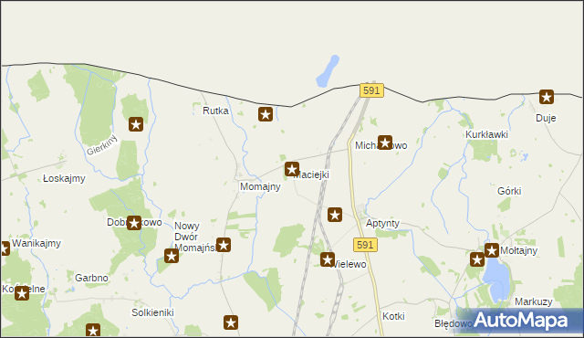 mapa Maciejki, Maciejki na mapie Targeo