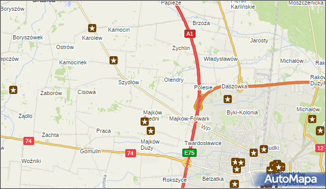 mapa Majków Mały, Majków Mały na mapie Targeo