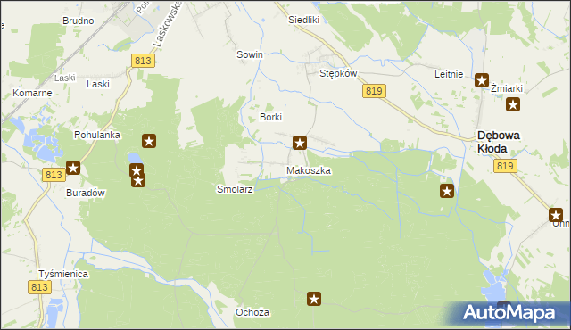 mapa Makoszka, Makoszka na mapie Targeo