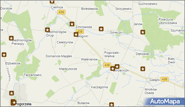 mapa Maksymilianów gmina Borek Wielkopolski, Maksymilianów gmina Borek Wielkopolski na mapie Targeo