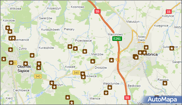 mapa Malczów, Malczów na mapie Targeo