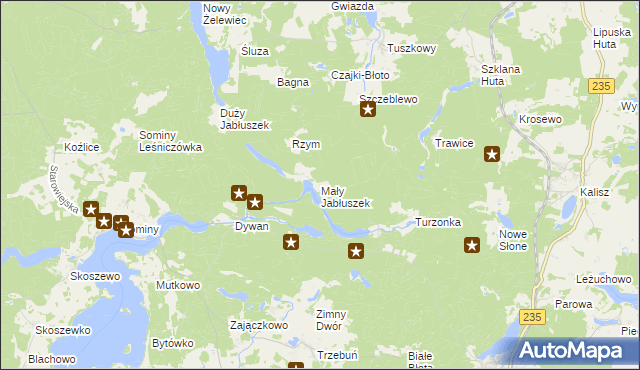 mapa Mały Jabłuszek, Mały Jabłuszek na mapie Targeo