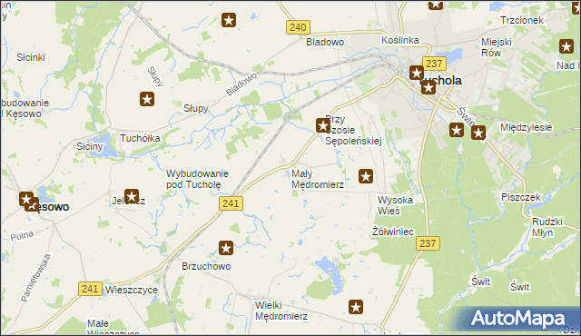 mapa Mały Mędromierz, Mały Mędromierz na mapie Targeo