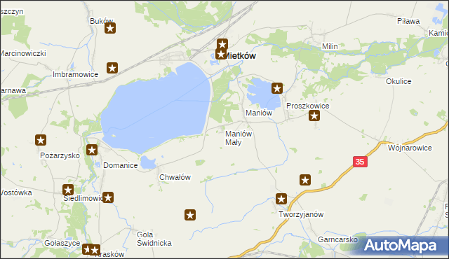 mapa Maniów Mały, Maniów Mały na mapie Targeo