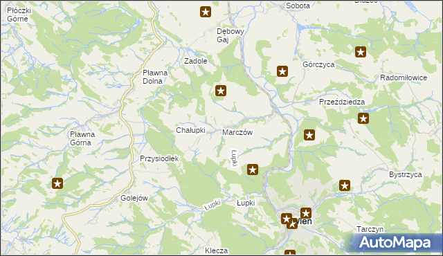 mapa Marczów, Marczów na mapie Targeo