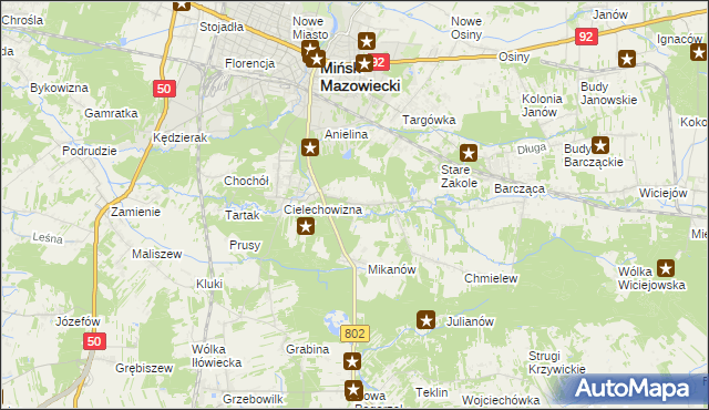 mapa Marianka gmina Mińsk Mazowiecki, Marianka gmina Mińsk Mazowiecki na mapie Targeo