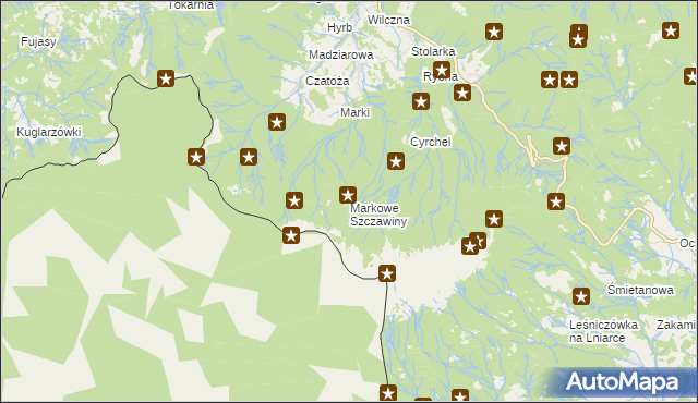 mapa Markowe Szczawiny, Markowe Szczawiny na mapie Targeo