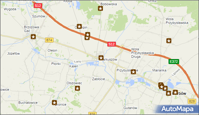 mapa Markuszów, Markuszów na mapie Targeo