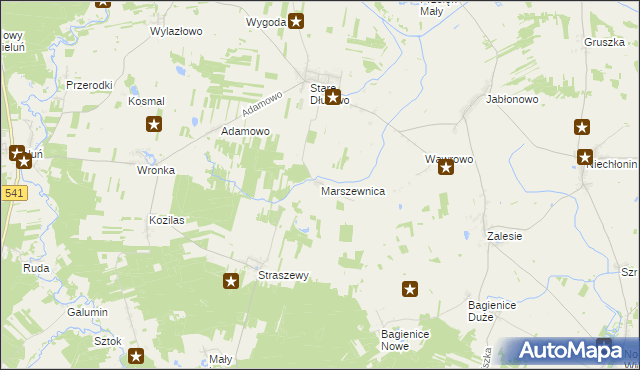 mapa Marszewnica, Marszewnica na mapie Targeo