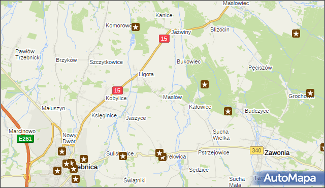 mapa Masłów, Masłów na mapie Targeo