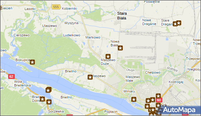 mapa Maszewo Duże, Maszewo Duże na mapie Targeo