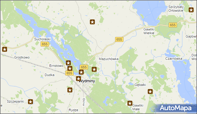 mapa Mazuchówka, Mazuchówka na mapie Targeo