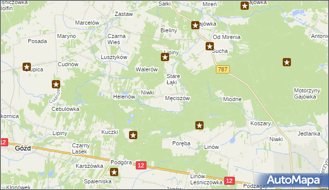 mapa Męciszów, Męciszów na mapie Targeo