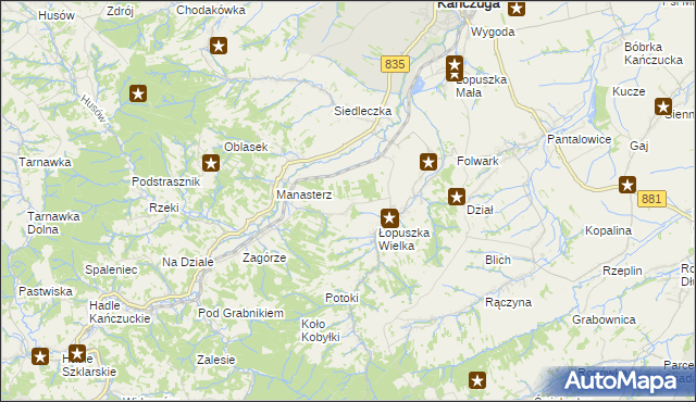 mapa Medynia Kańczucka, Medynia Kańczucka na mapie Targeo