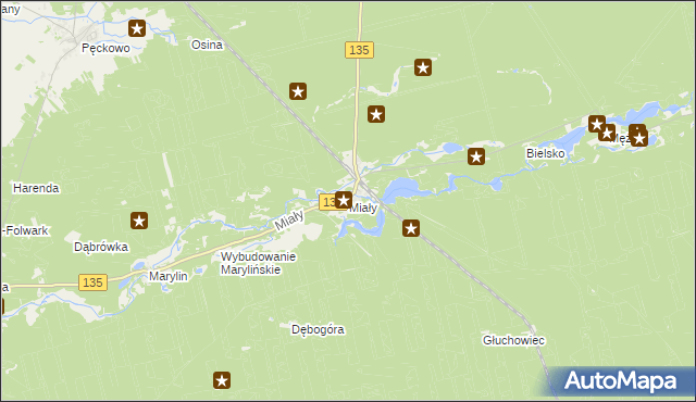 mapa Miały, Miały na mapie Targeo