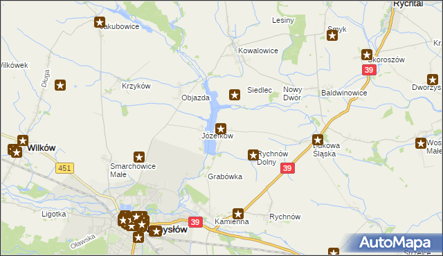 mapa Michalice, Michalice na mapie Targeo