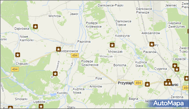 mapa Michalinów, Michalinów na mapie Targeo