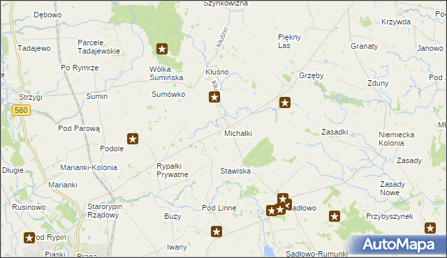 mapa Michałki gmina Świedziebnia, Michałki gmina Świedziebnia na mapie Targeo