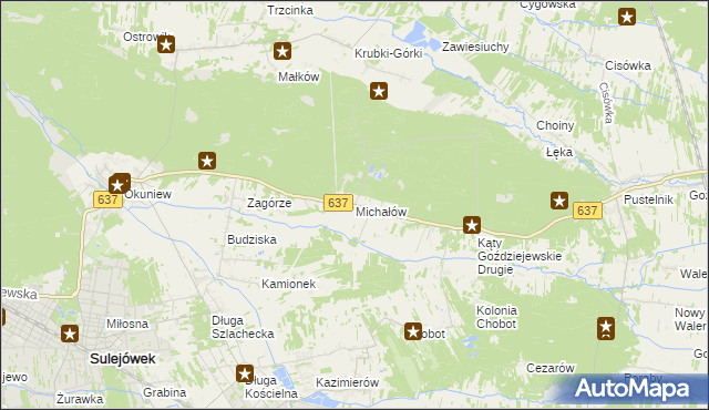 mapa Michałów gmina Halinów, Michałów gmina Halinów na mapie Targeo
