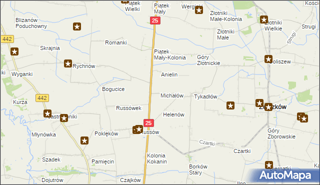 mapa Michałów gmina Żelazków, Michałów gmina Żelazków na mapie Targeo