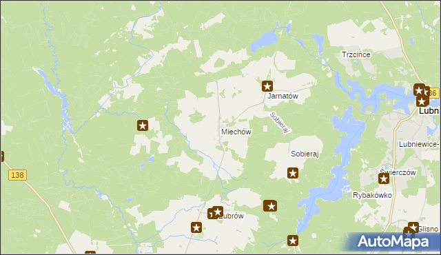mapa Miechów gmina Sulęcin, Miechów gmina Sulęcin na mapie Targeo