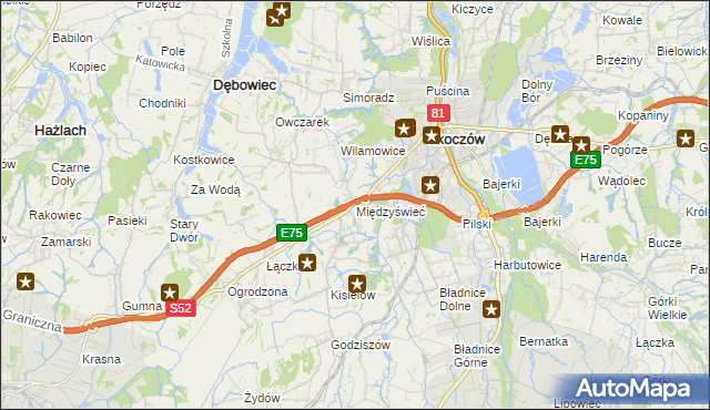 mapa Międzyświeć, Międzyświeć na mapie Targeo