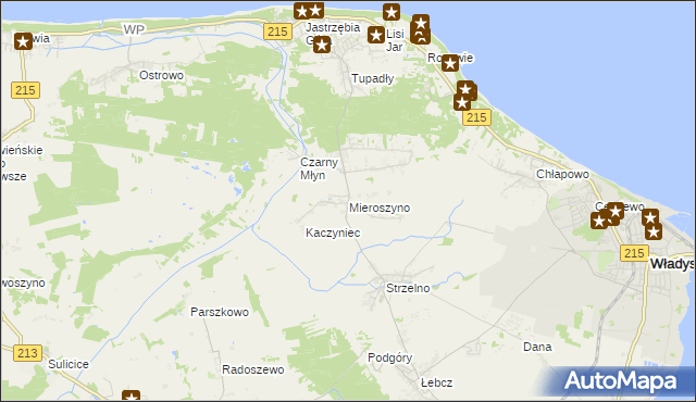 mapa Mieroszyno, Mieroszyno na mapie Targeo