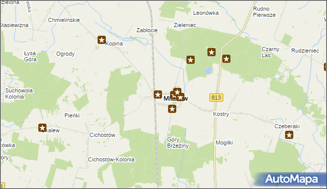 mapa Milanów powiat parczewski, Milanów powiat parczewski na mapie Targeo