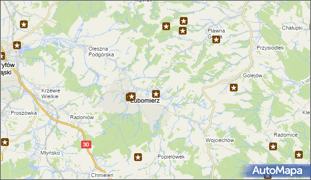 mapa Milęcice, Milęcice na mapie Targeo