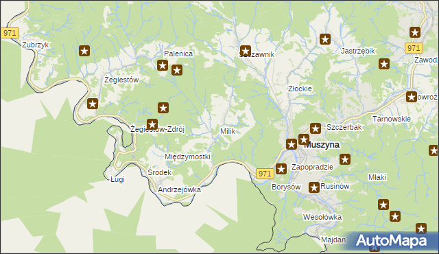 mapa Milik, Milik na mapie Targeo