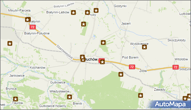 mapa Miłochniewice, Miłochniewice na mapie Targeo