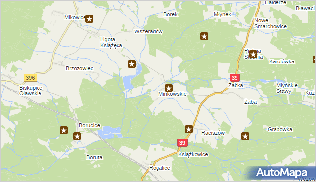 mapa Minkowskie, Minkowskie na mapie Targeo