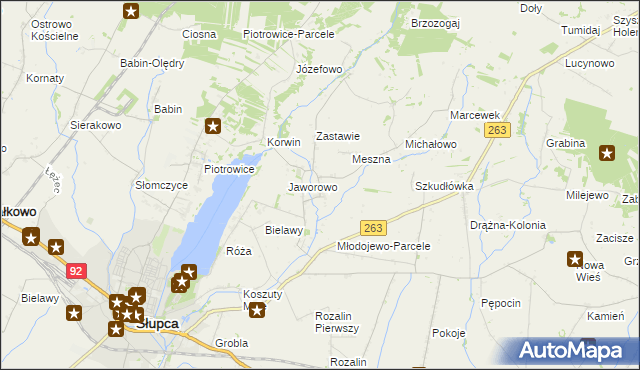 mapa Młodojewo, Młodojewo na mapie Targeo