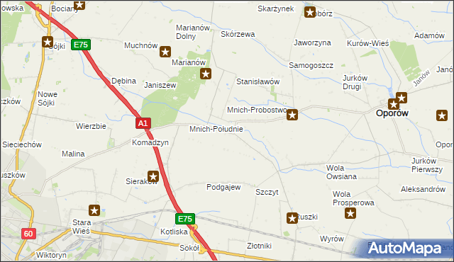 mapa Mnich-Ośrodek, Mnich-Ośrodek na mapie Targeo