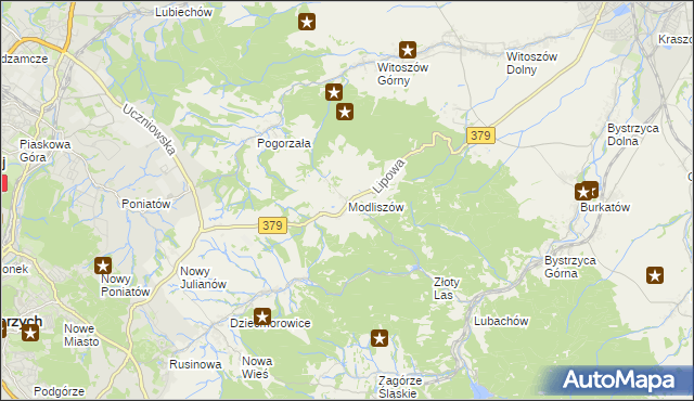 mapa Modliszów, Modliszów na mapie Targeo