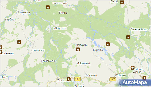 mapa Mołdawin, Mołdawin na mapie Targeo