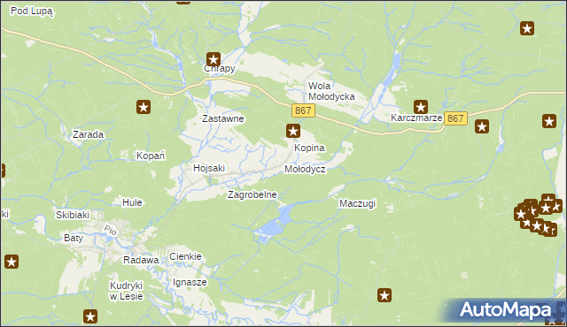 mapa Mołodycz, Mołodycz na mapie Targeo