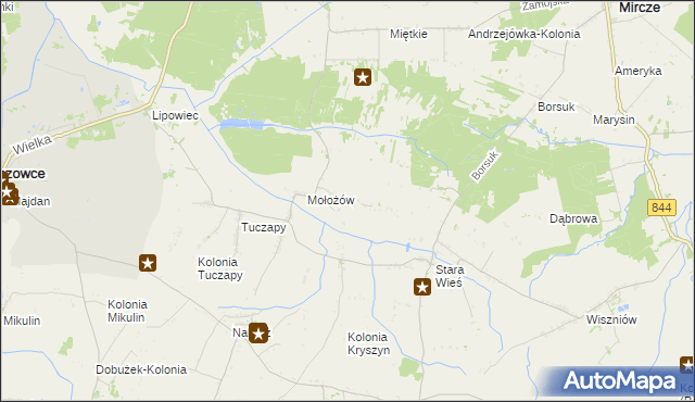 mapa Mołożów-Kolonia, Mołożów-Kolonia na mapie Targeo