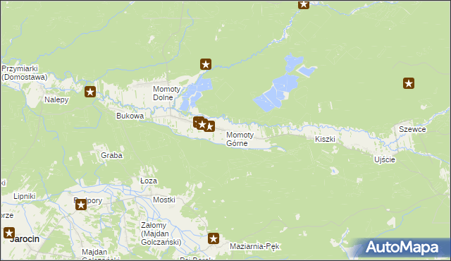 mapa Momoty Górne, Momoty Górne na mapie Targeo